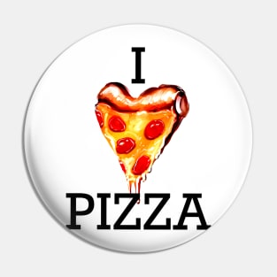 I Love Pizza - I heart pizza - I pizza pizza Pin