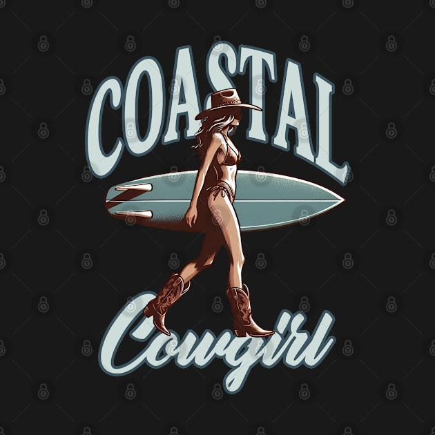 Coastal Cowgirl Surfer by Alure Prints