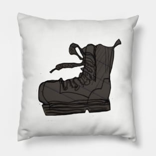 Gray Doodle Boot Pillow