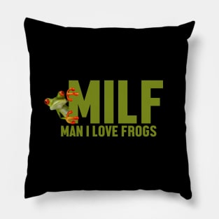 man i love frogs - shy Pillow