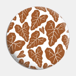 Brown veiny heart shaped plant leaves pattern Pin