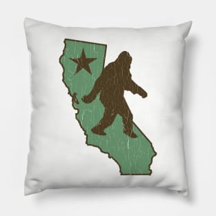 California Bigfoot (vintage distressed look) Pillow