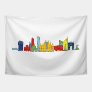 Milan skyline Tapestry