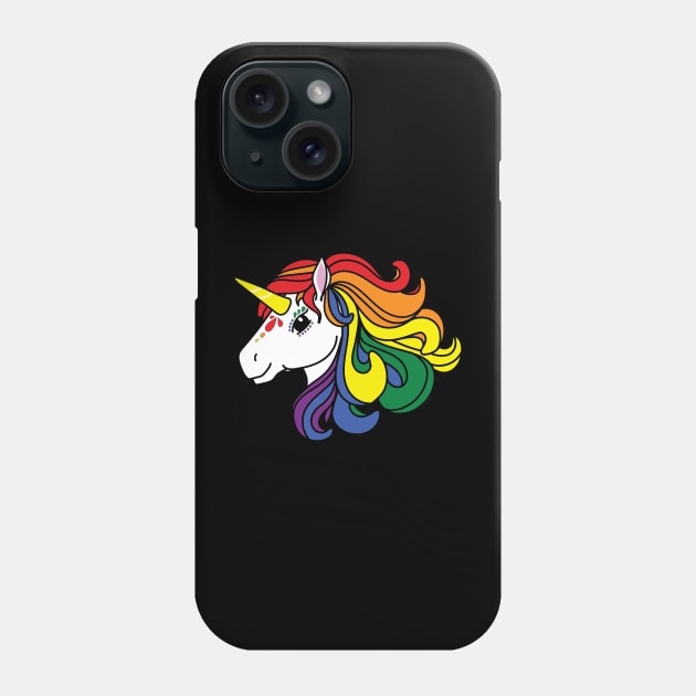 Rainbow Unicorn, LGBTQ+ Pride Phone Case by FairyNerdy