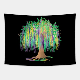 Mardi Gras Carnival Mexican Graphic Bead Tree Tapestry