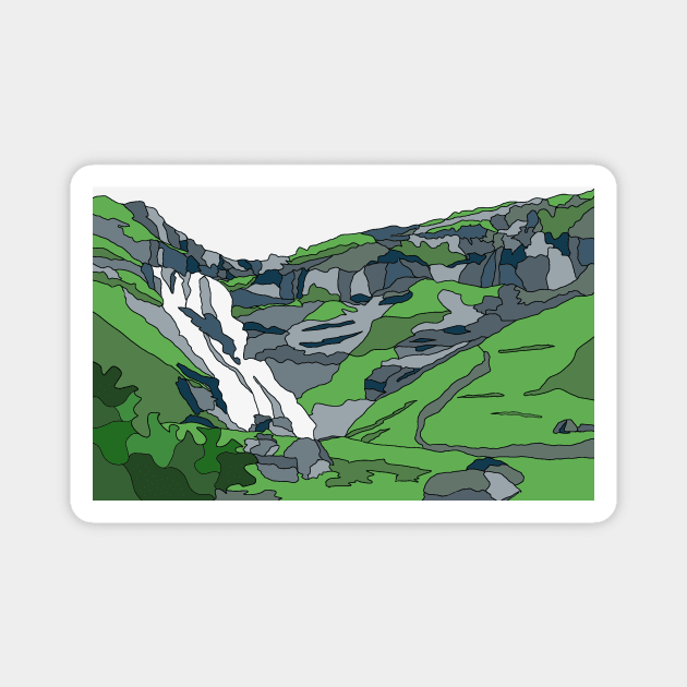 Faroe Islands Waterfall Magnet by JennyCathcart