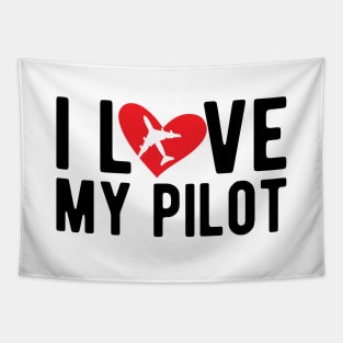 I Love My Pilot Tapestry