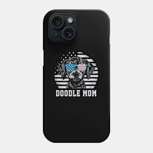 Doodle Mom endoodle Dog American Flag 4Th Of July Phone Case