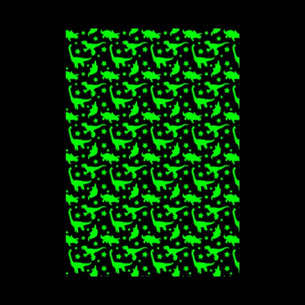 Glowing dinosaur pattern by PeachesPaisleyProton