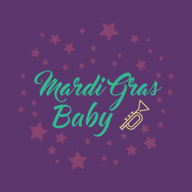 Mardi Gras Baby T-shirt and Apparel by TeeBunny17