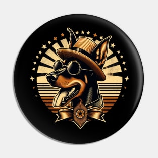 Stylish Sheriff Dog - doberman pincher Pin