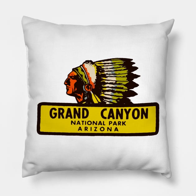 Vintage Grand Canyon Decal Pillow by zsonn