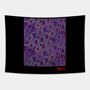 Amoeba Purple Cell Division by Blackout Design Tapestry