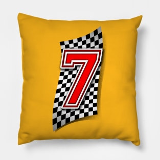 Racer Number 7 Pillow