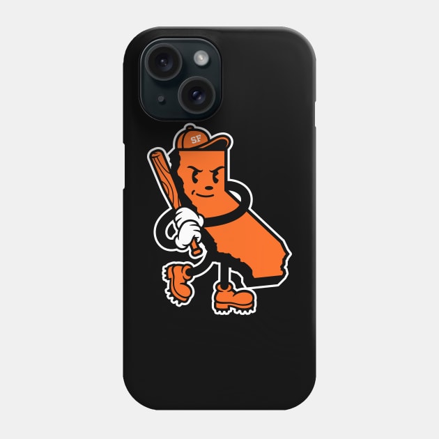 Bay Area 'San Francisco Baseball State' Fan T-Shirt: Hit It Out of the Park with NorCal Style and Mascot Charm! Phone Case by CC0hort