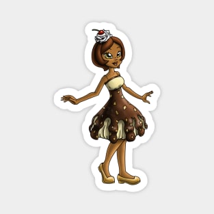 African American Girl Magnet