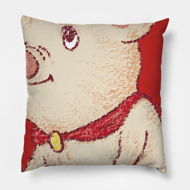 Cute pig Superhero flying Pillow by sanogawa