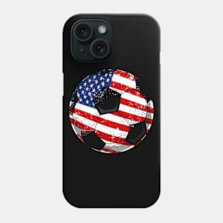 Soccer American Flag 4th of July T-Shirt Gifts Boy Girls Phone Case