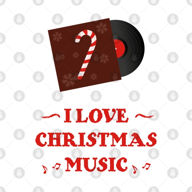 Funny I Love Christmas Music | Gift Ideas | Candy Cane by Fluffy-Vectors