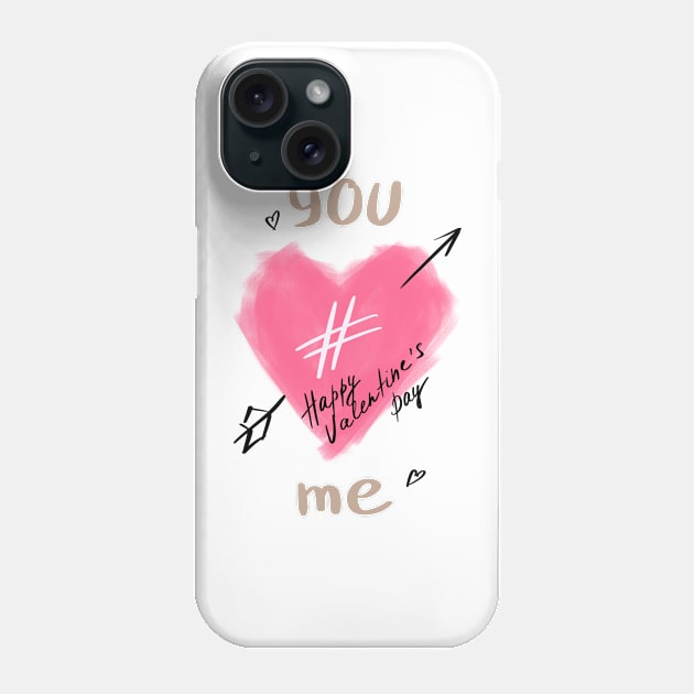 Minimalist Valentine's Day, Romantic design Phone Case by Olena Tyshchenko