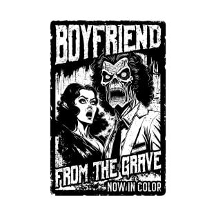 Retro Horror Movie Poster Funny Zombie Boyfriend Halloween T-Shirt
