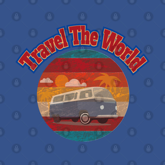 Discover Travel the World a Vintage Retro design for Travel and Camping lovers - Vintage Retro - T-Shirt