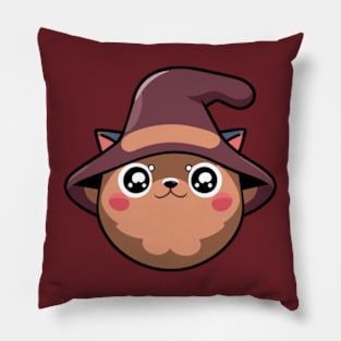 Cute Wizard Cat - Halloween Pillow