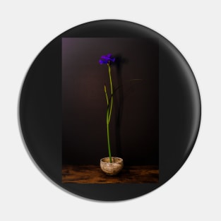 Siberian Iris Still Life Pin