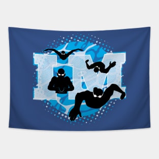 Swim Team IM Splash Swimmers Tapestry