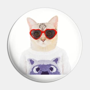 Funny cat portrait Pin