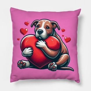 Pitbull Puppy Love Pillow