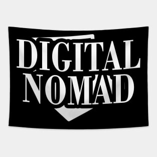 Minimalist Digital Nomad Typography Design Tapestry