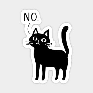 Funny Cat Says No Magnet