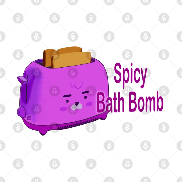 Retro inscription "Spicy bath bomb" by shikita_a