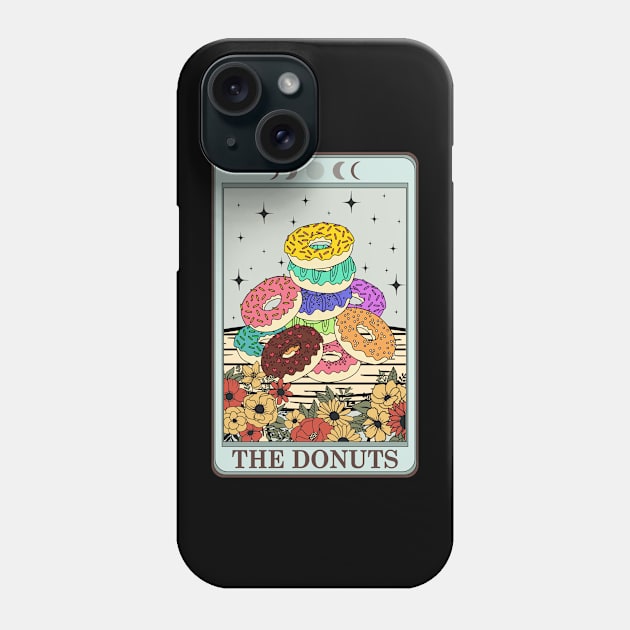 Funny food tarot card, donuts Phone Case by ThirdEyeDesign