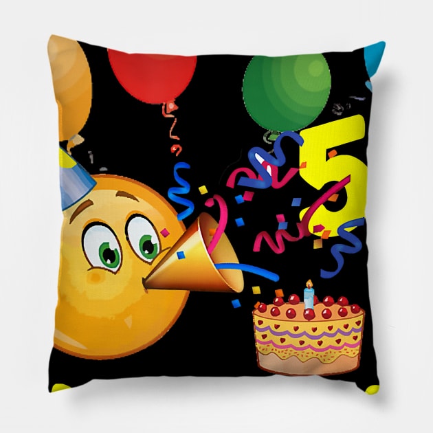 Emoji Shirt Today Is My 57th Birthday 57 Years Old Pillow by Danielss