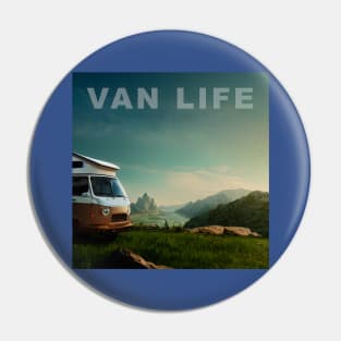 Van Life Camper RV Outdoors in Nature Pin