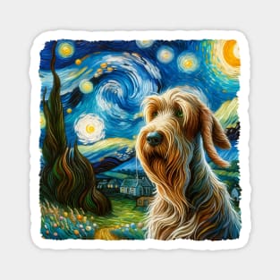 Starry Spinone Italiano, Spinone Dog Portrait - Pet Portrait Magnet