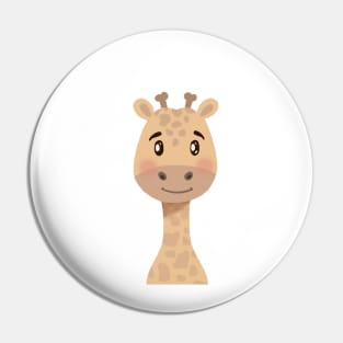 Baby Giraffe Illustration Pin