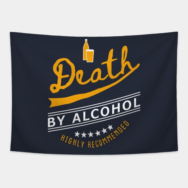 Death By Alcohol Tapestry by TipToeTee