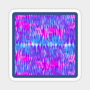 Bright Blue and Purple Shibori Magnet