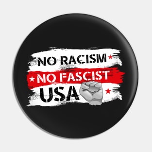 NO FASCIST, NO RACISM Pin