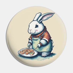 Chef Bunny making Sushi Pin