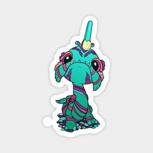 Teal Toothy Baby Sea Monster Magnet