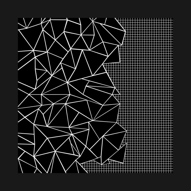 Abstract Outline Grid on Side Black by ProjectM