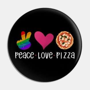 Peace, Love, Pizza Pin