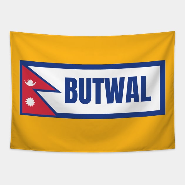 Butwal City with Nepal Flag Tapestry by aybe7elf