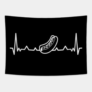 Heartbeat Hot Dog Tapestry