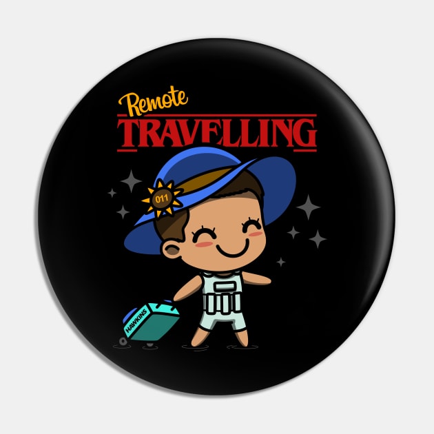 Stranger Things Cute Kawaii Eleven Travelling Vacation Meme Pin by BoggsNicolas