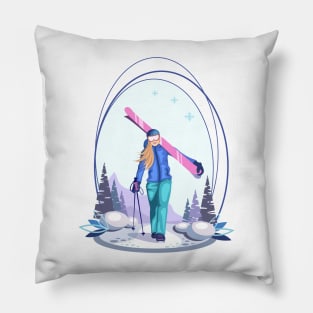 Skier Pillow